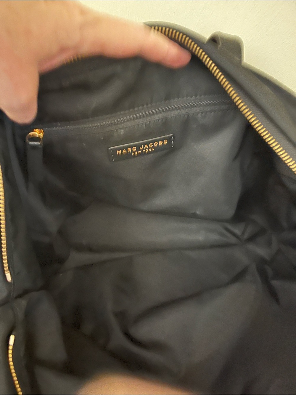 Marc Jacobs Black Nylon Large Tote with Gold Logo - Picture 11 of 14